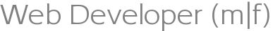 Web Developer (m|f)