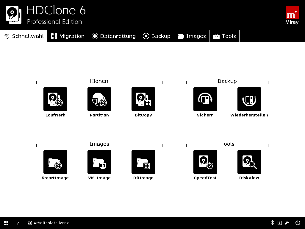 Screenshot vom Programm: HDClone Free Edition