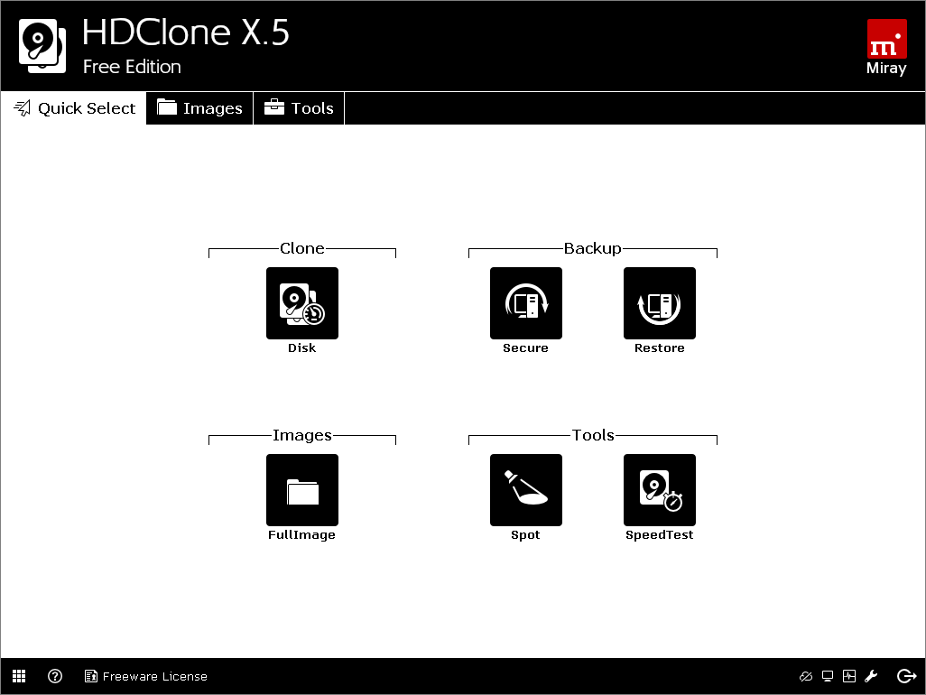 HDClone Free Edition software